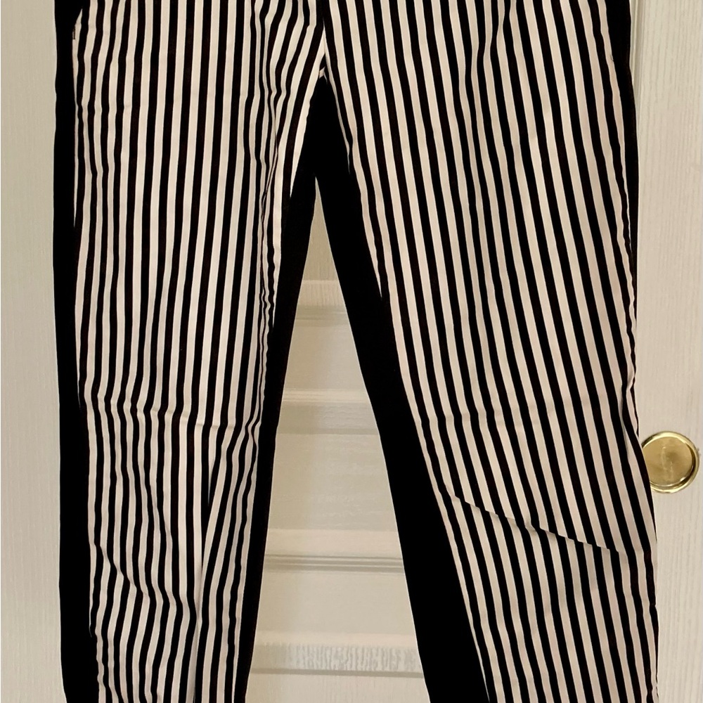 Black and White Striped Pants